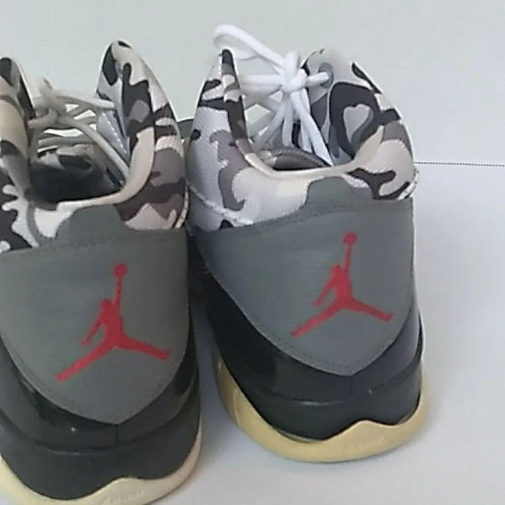 Jordan Flight Club 91 Camo Basketball Shoes‎ Men's Size 9 Black Grey Red